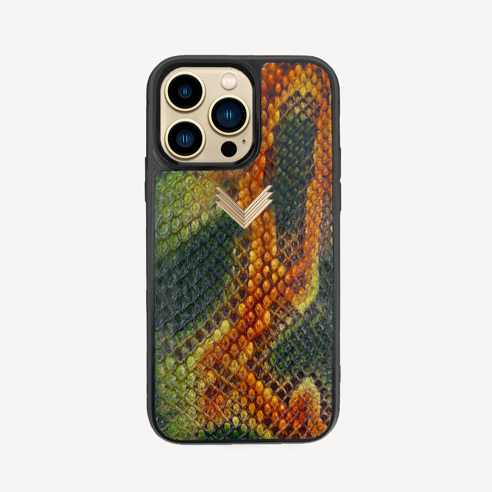 iPhone 14 Pro Max Phone Case, Python Leather