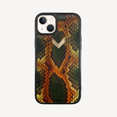 iPhone 14 Plus Phone Case, Python Leather