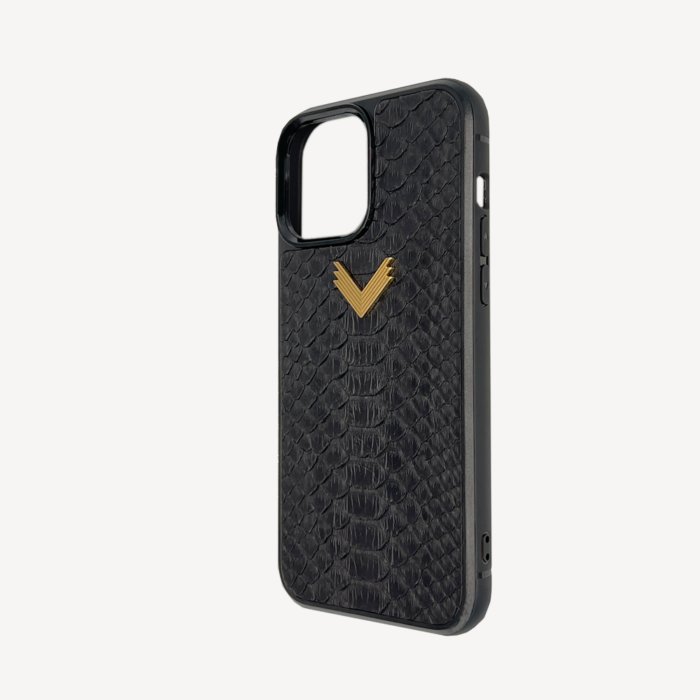 iPhone 14 Pro Max Phone Case, Python Leather