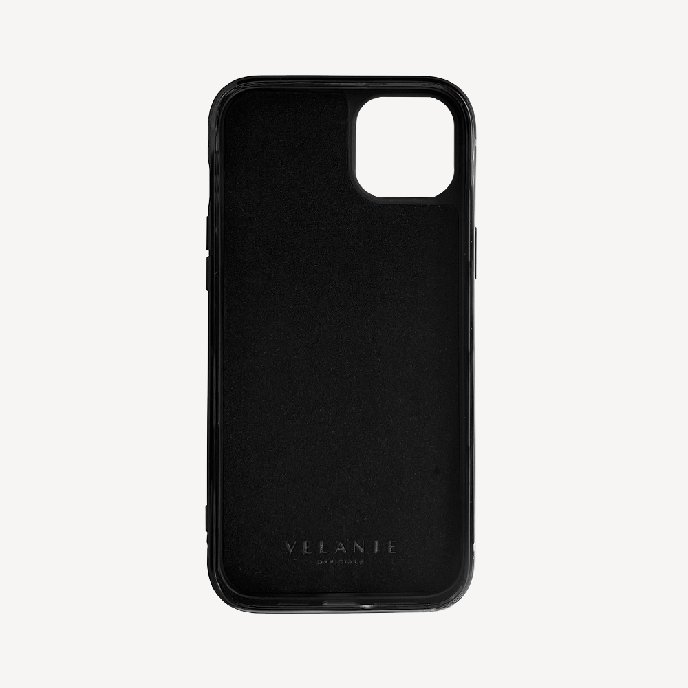 iPhone 14 Phone Case, Calf Leather, Crocodile Texture