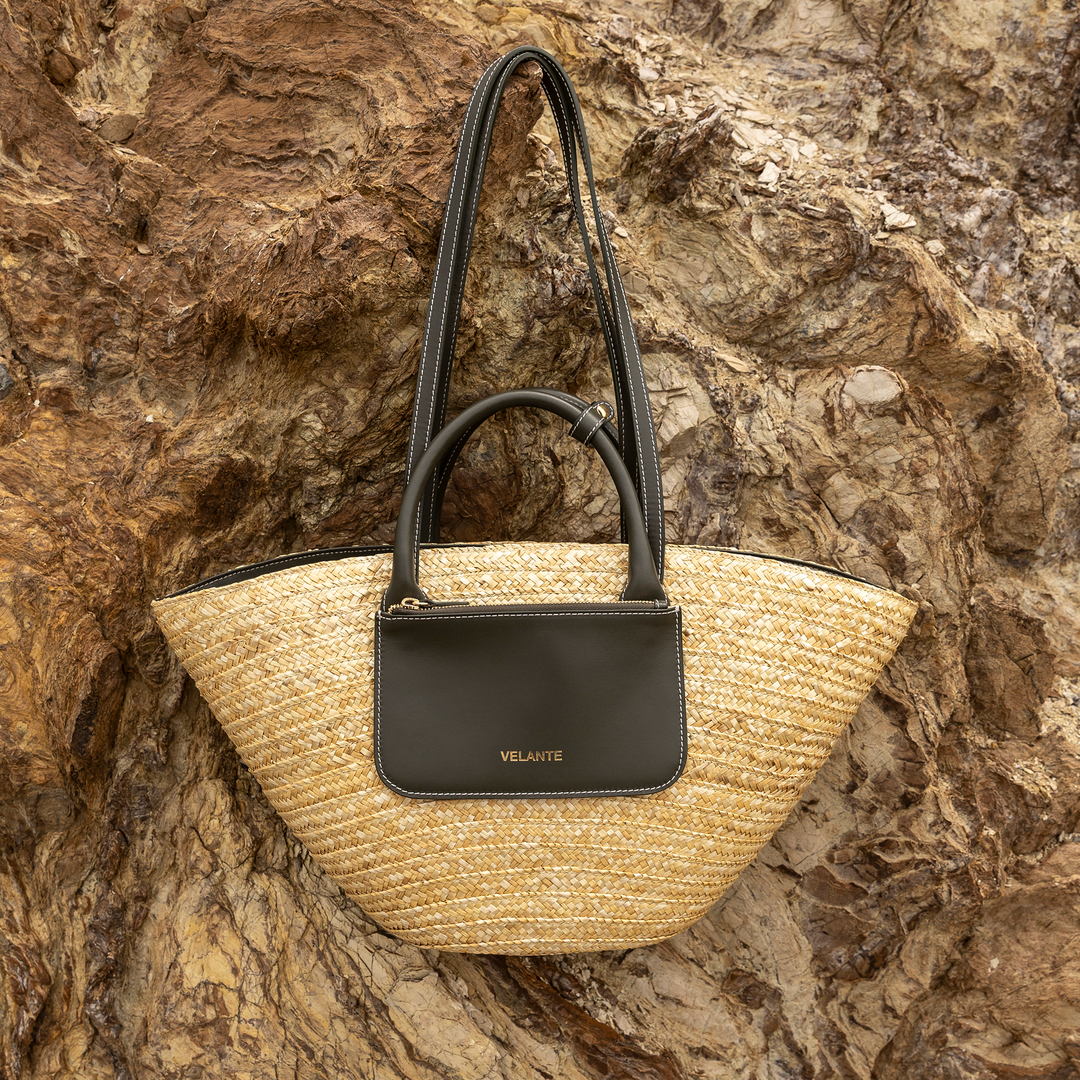 Panier Bag, Natural Straw And Calf Leather