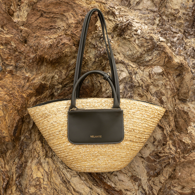 Panier Bag, Natural Straw And Calf Leather