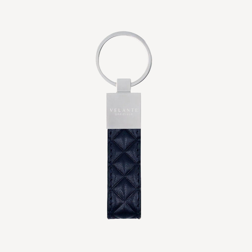 Keyring, Calf Leather, Silver