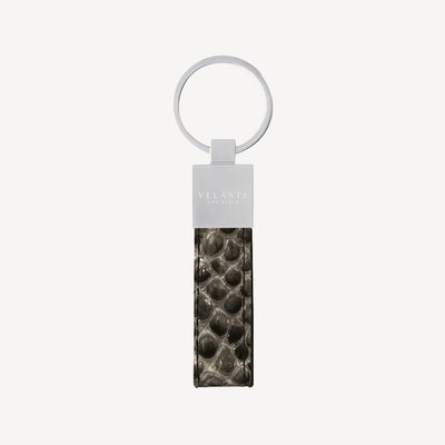 Keyring, Python Leather, Silver