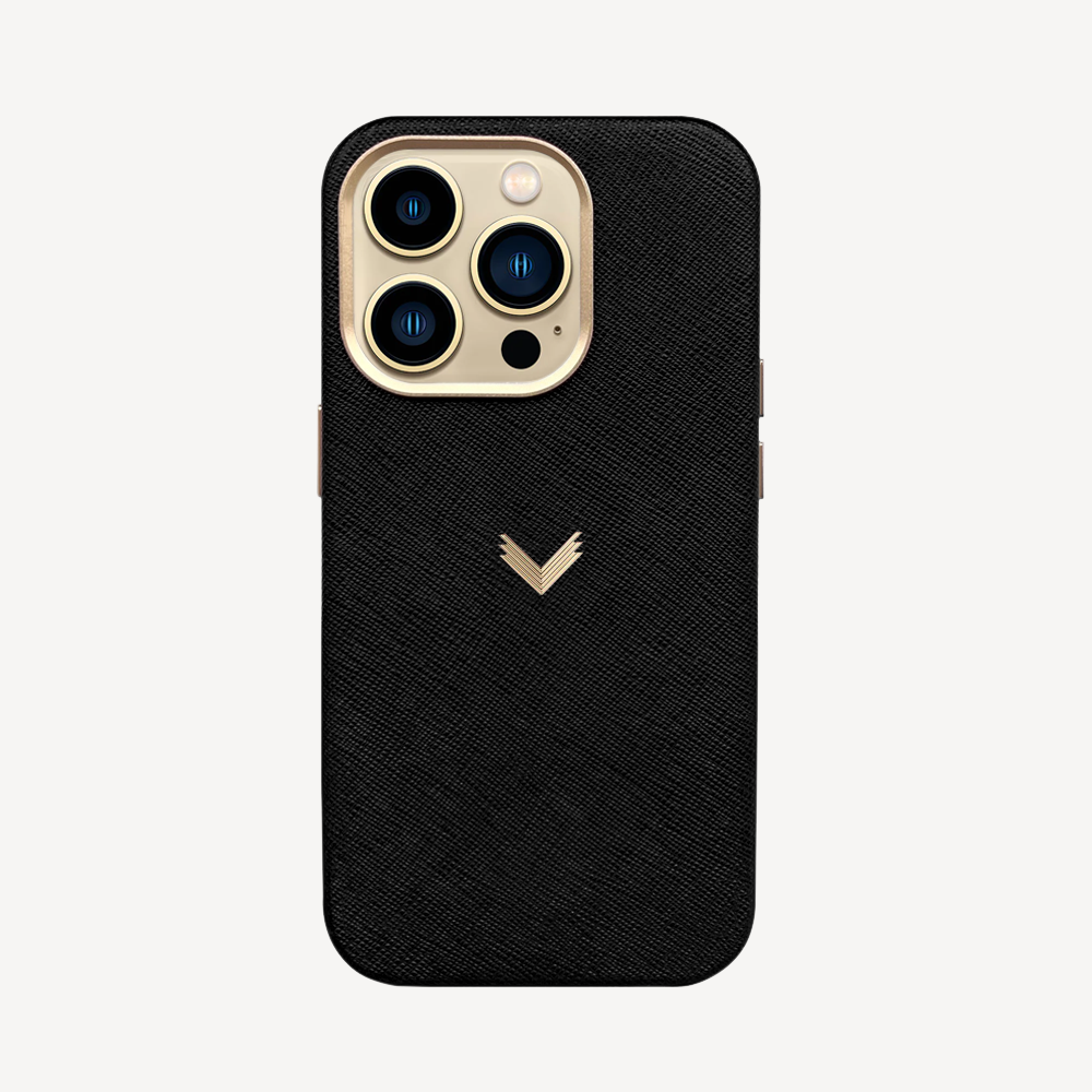 iPhone 14 Pro Phone Case, Saffiano Leather