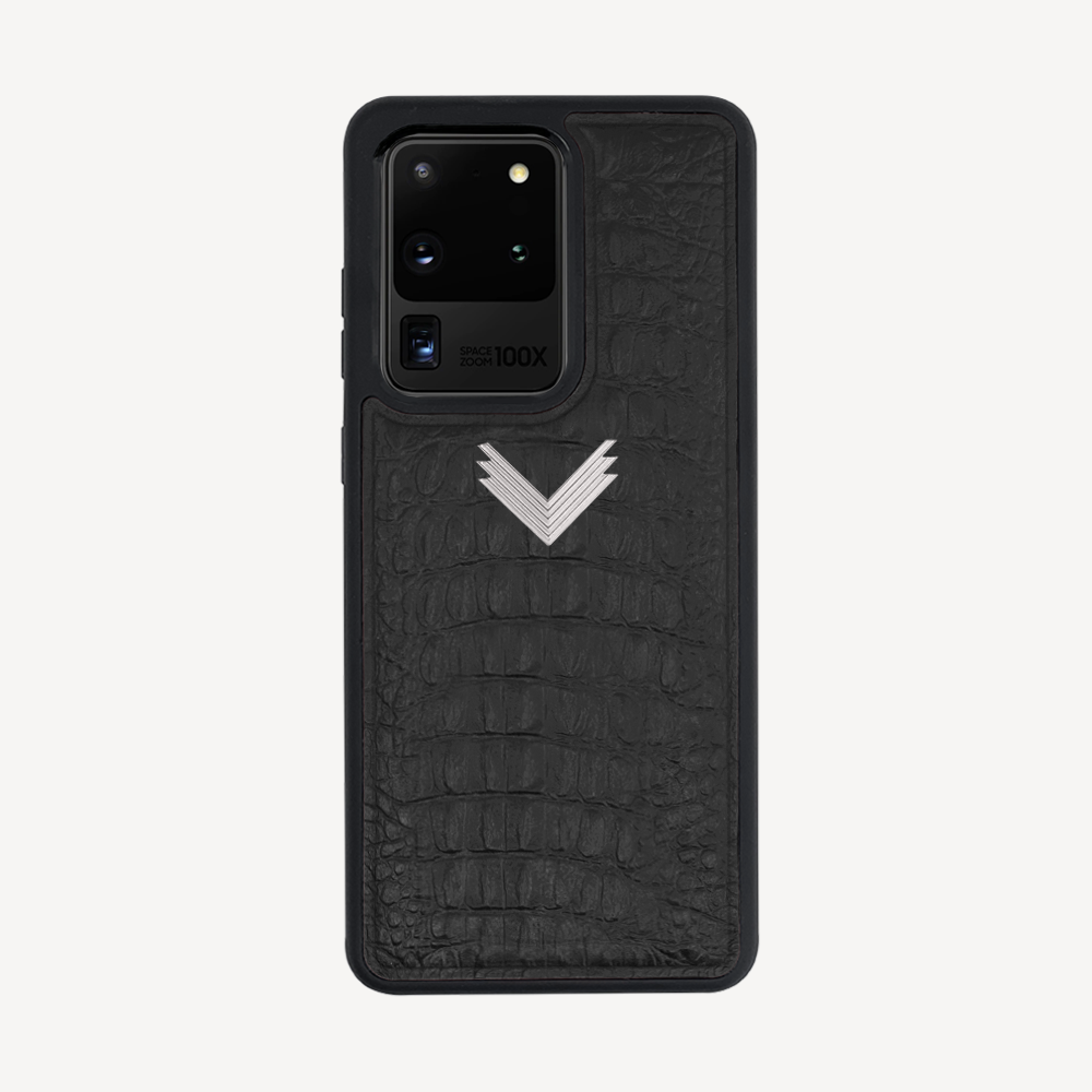 Samsung S20 Ultra Phone Case, Calf Leather, Alligator Texture