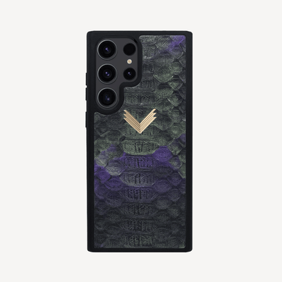Samsung S23 Ultra Phone Case, Python Leather