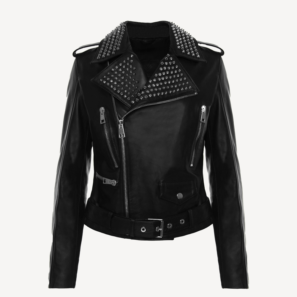 Women's Biker Jacket, Calf Leather
