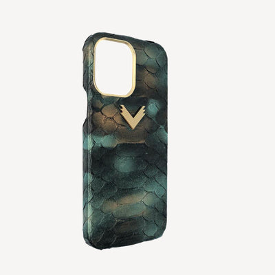 iPhone 13 Pro Max Phone Case, Python Leather