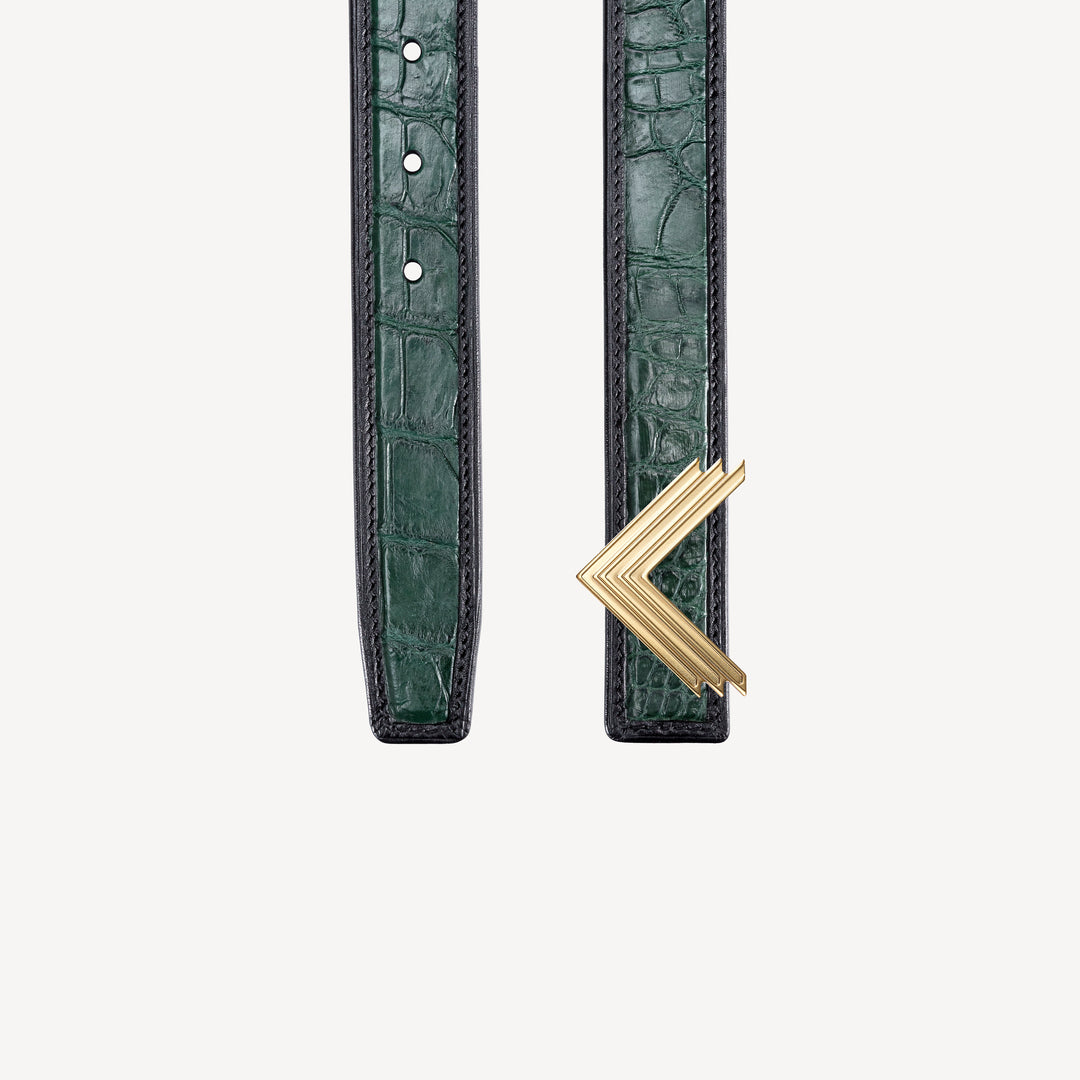 30mm Belt, Crocodile Leather