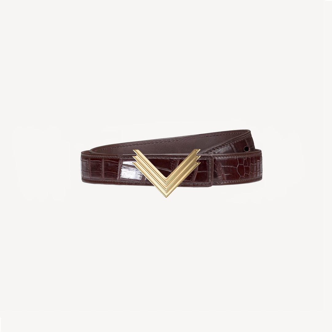 30mm Belt, Crocodile Leather