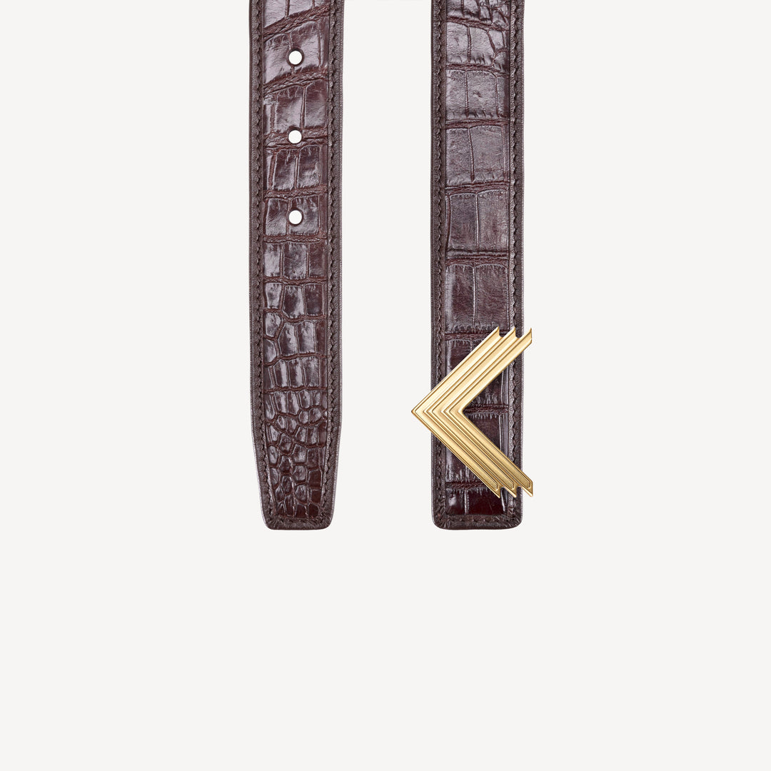 30mm Belt, Crocodile Leather